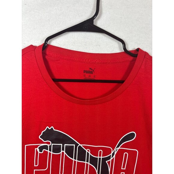 Puma Mens Red Logo Graphic T-Shirt Size X-Large - Picture 2 of 10